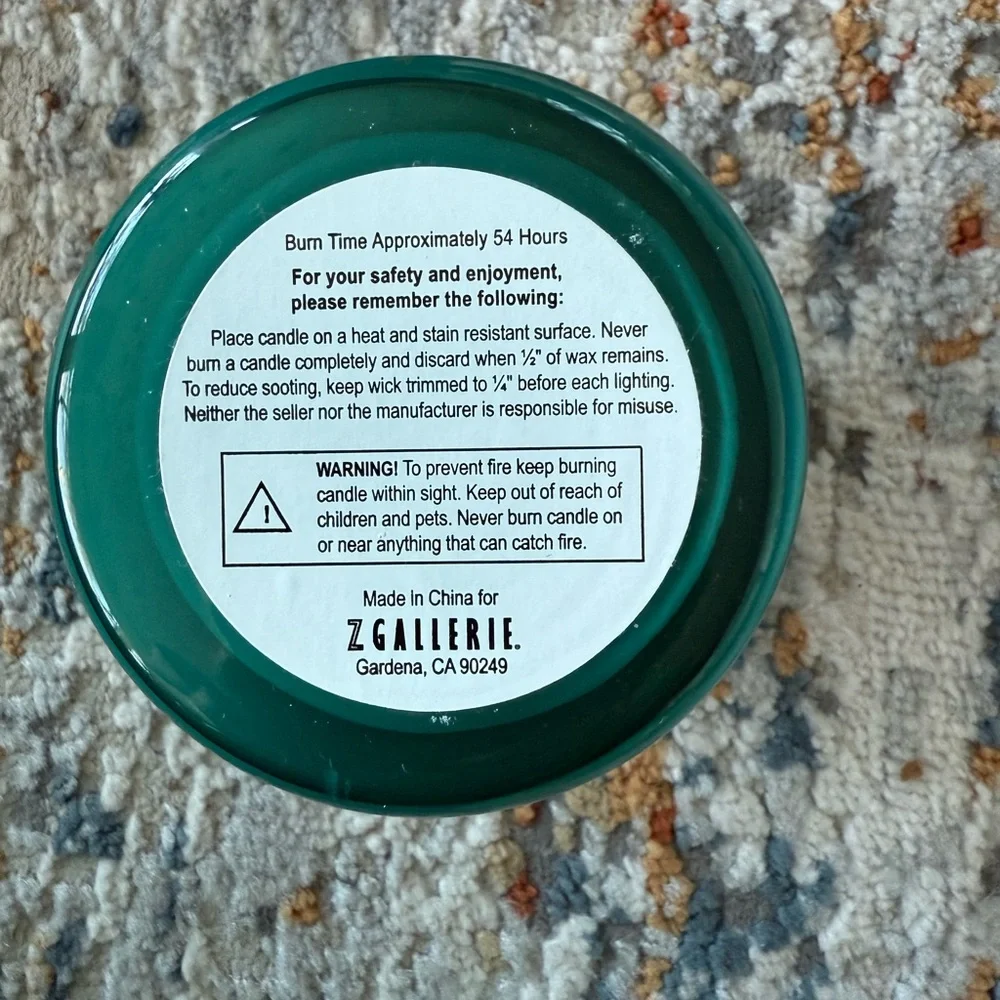 Z Gallerie Turquoise Candle